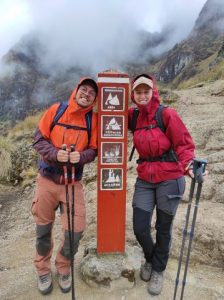 Gerrit en Sofie via de Inca Trail op weg naar Machu Picchu